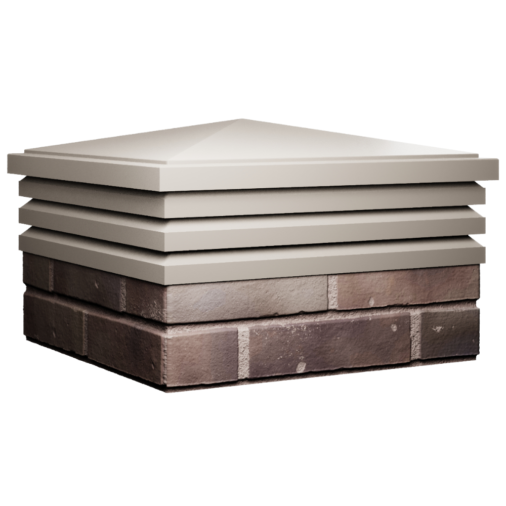 Колпак Zking Бона ХайТек Бежевый на столб 2х2 кирпича (513х513мм) в Липецке фото