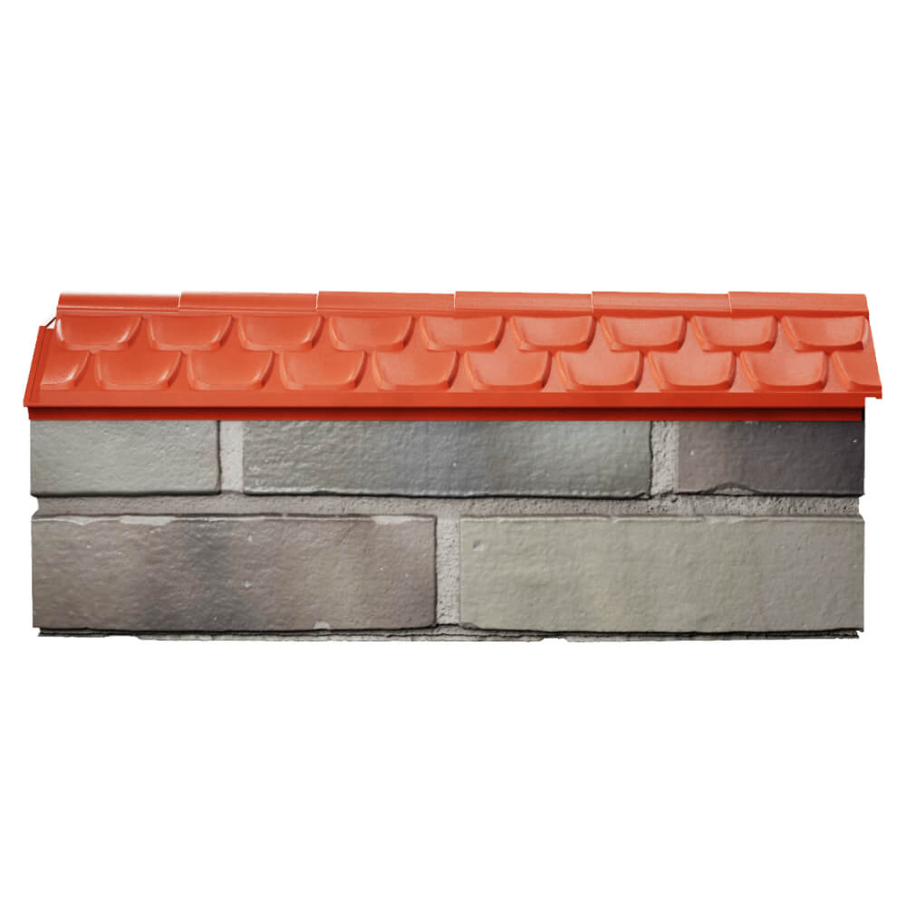 Парапет Zking Эльбрус Красный с посадкой на 0.5 кирпича (130мм) в Липецке фото