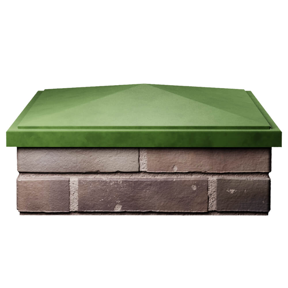 Колпак Zking БонаМоно Зеленый на столб 2х2 кирпича (515х515, 530х530мм) Липецк фото