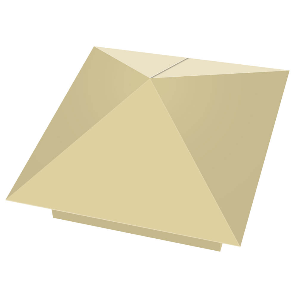 Колпак металлический 400х400мм RAL1014 Бежевый заборный Липецк фото