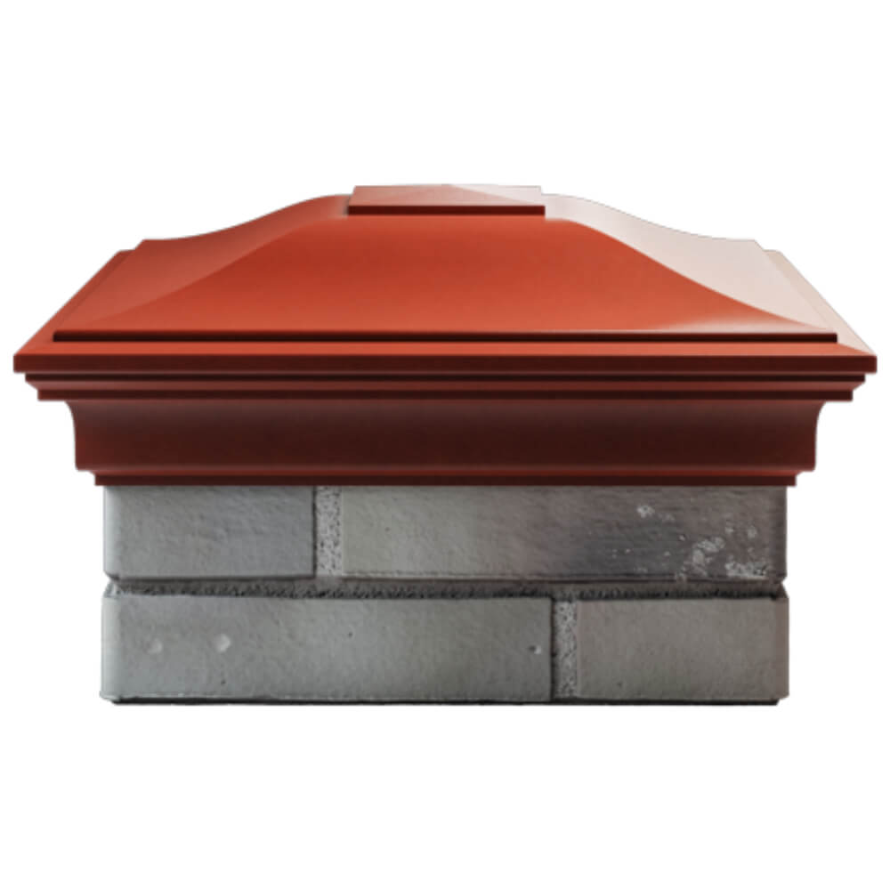 Колпак Zking Монблан Красный на столб 1.5х1.5 кирпича (385х385мм) Липецк фото