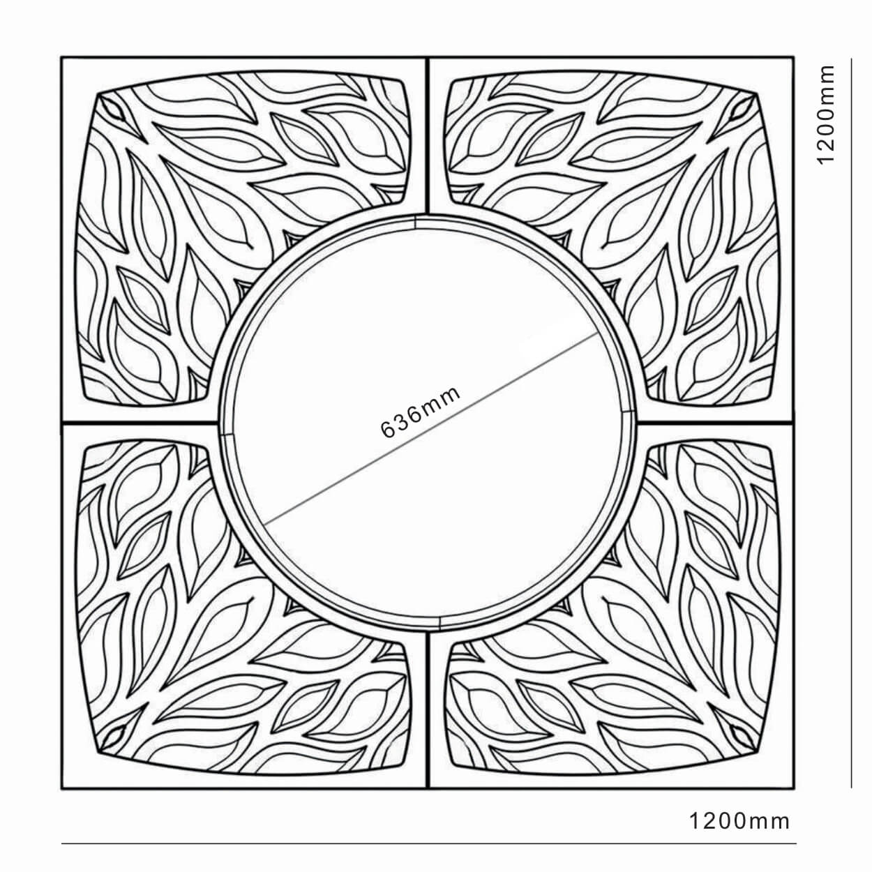Приствольная решетка для дерева ZKING CRUST 1.2х1.2м Черная в Липецке фото
