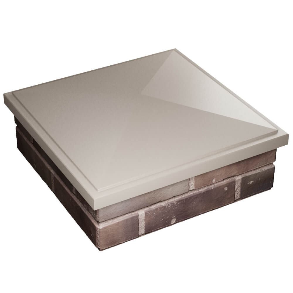 Колпак Zking БонаМоно Бежевый на столб 2х2 кирпича (515х515, 530х530мм) в Липецке фото