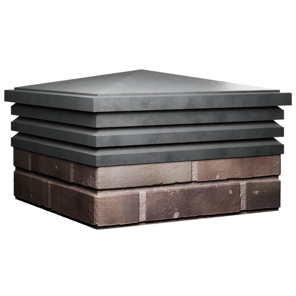 Колпак Zking Бона ХайТек Серый на столб 2х2 кирпича (513х513мм) в Липецке фото