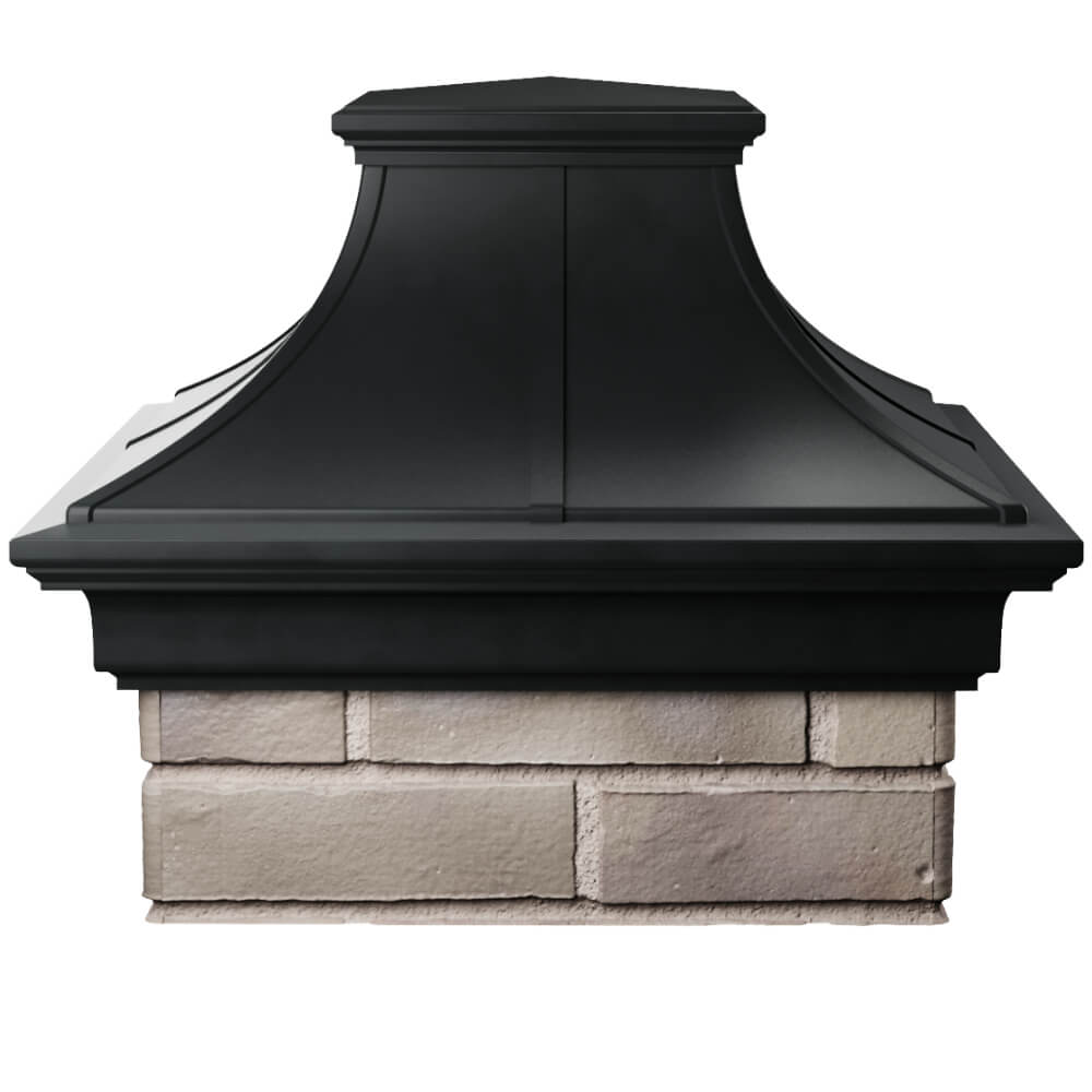 Колпак Zking Монблан Премиум Черный на столб 1.5х1.5 кирпича (385х385мм) Липецк фото