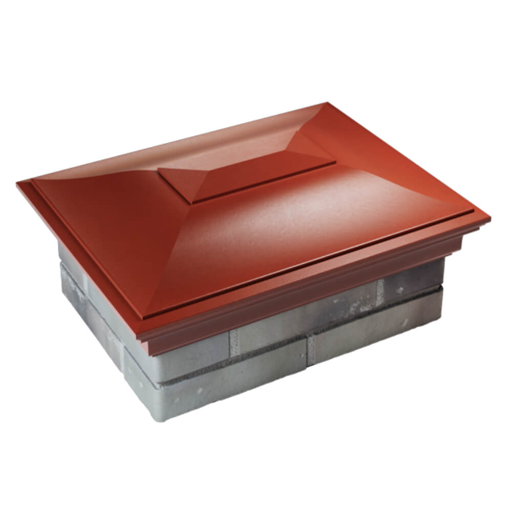 Колпак Zking Монблан Красный на столб 2х1.5 кирпича (515х385мм) Липецк фото