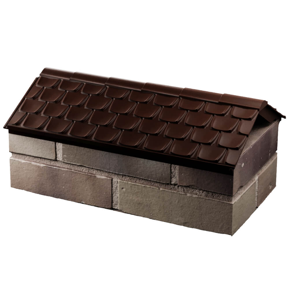 Парапет Zking Эльбрус Коричневый с посадкой на 1 кирпич (255мм) в Липецке фото