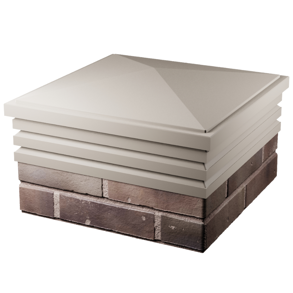 Колпак Zking Бона ХайТек Бежевый на столб 2х2 кирпича (513х513мм) в Липецке фото