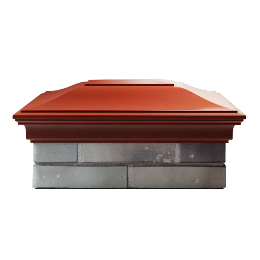Колпак Zking Монблан Красный на столб 2х1.5 кирпича (515х385мм) в Липецке фото