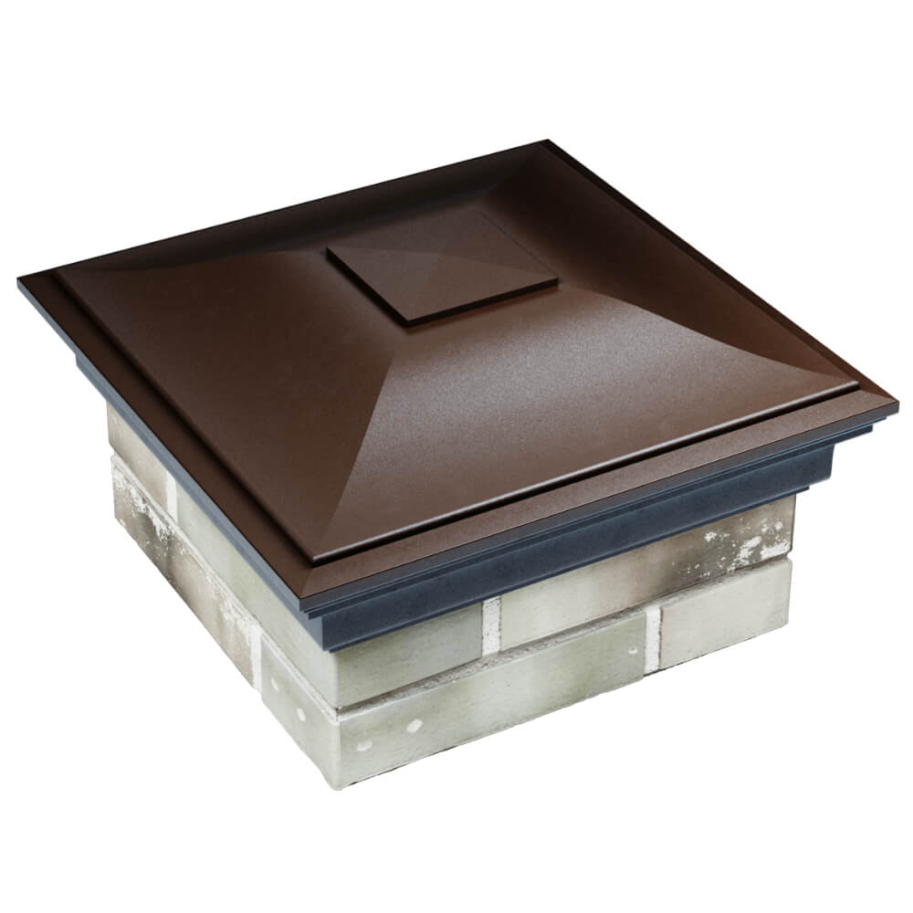 Колпак Zking Монблан Коричневый на столб 1.5х1.5 кирпича (385х385мм) в Липецке фото