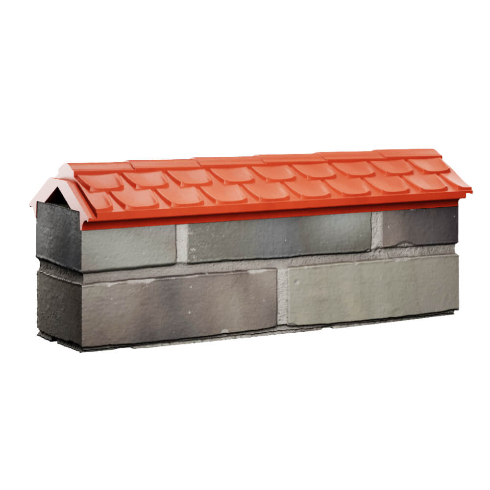 Парапет Zking Эльбрус Красный с посадкой на 0.5 кирпича (130мм) Липецк фото