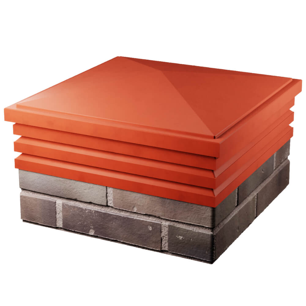 Колпак Zking Бона ХайТек Красный на столб 2х2 кирпича (513х513мм) в Липецке фото