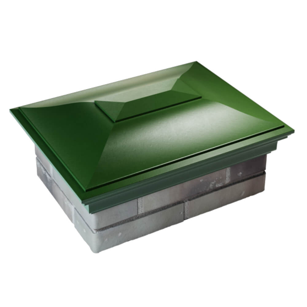 Колпак Zking Монблан Зеленый на столб 2х1.5 кирпича (515х385мм) Липецк фото