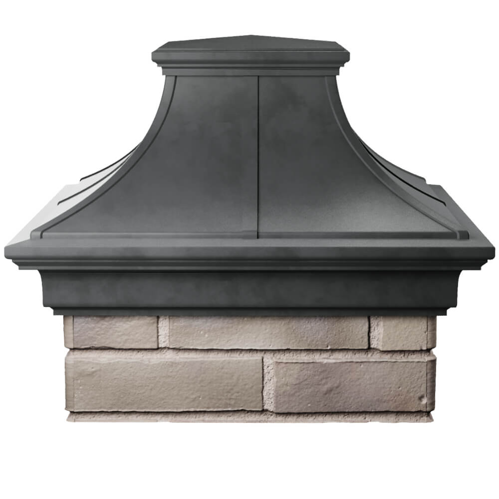 Колпак Zking Монблан Премиум Серый на столб 1.5х1.5 кирпича (385х385мм) Липецк фото