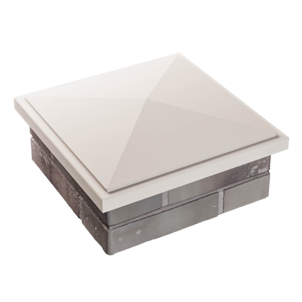 Колпак Zking БонаМоно Бежевый на столб 1.5х1.5 кирпича (385х385, 400х400мм) в Липецке фото