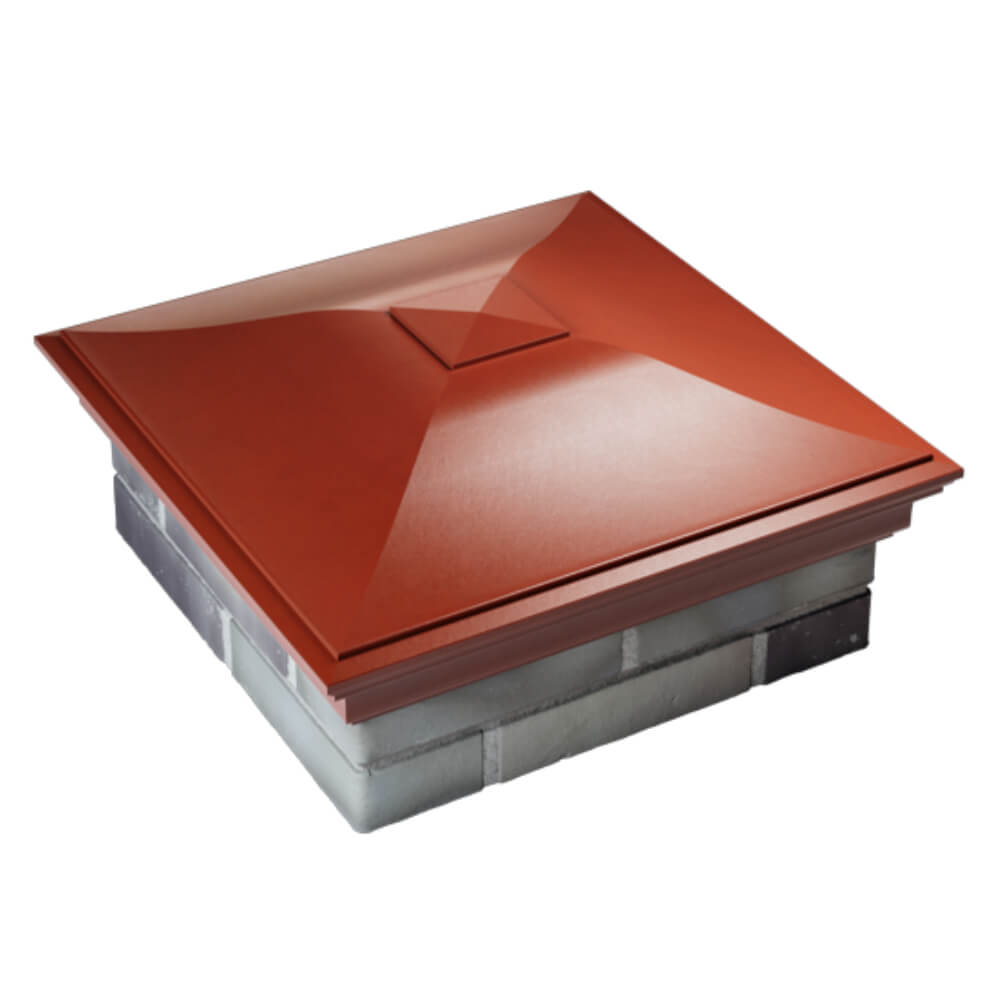 Колпак Zking Монблан Красный на столб 2х2 кирпича (515х515мм) Липецк фото