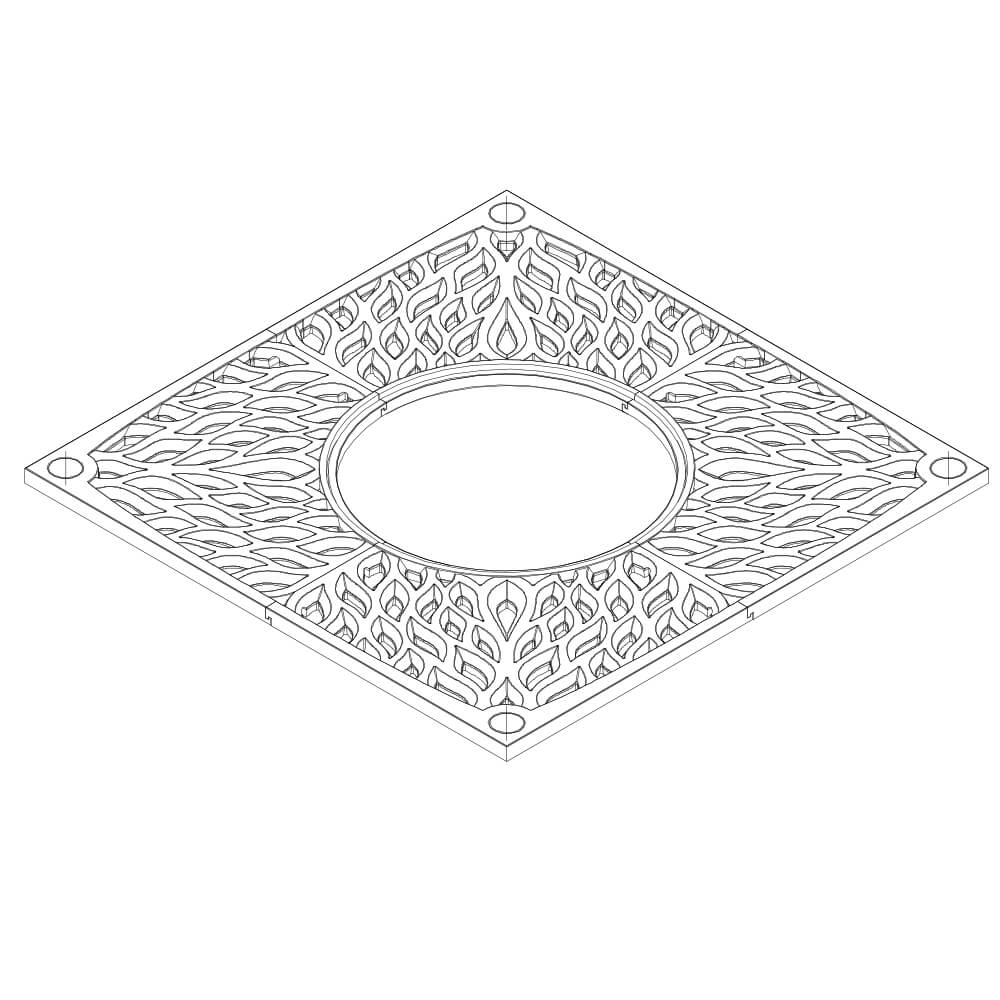 Приствольная решетка для дерева ZKING CRUST 2х2м Черная в Липецке фото