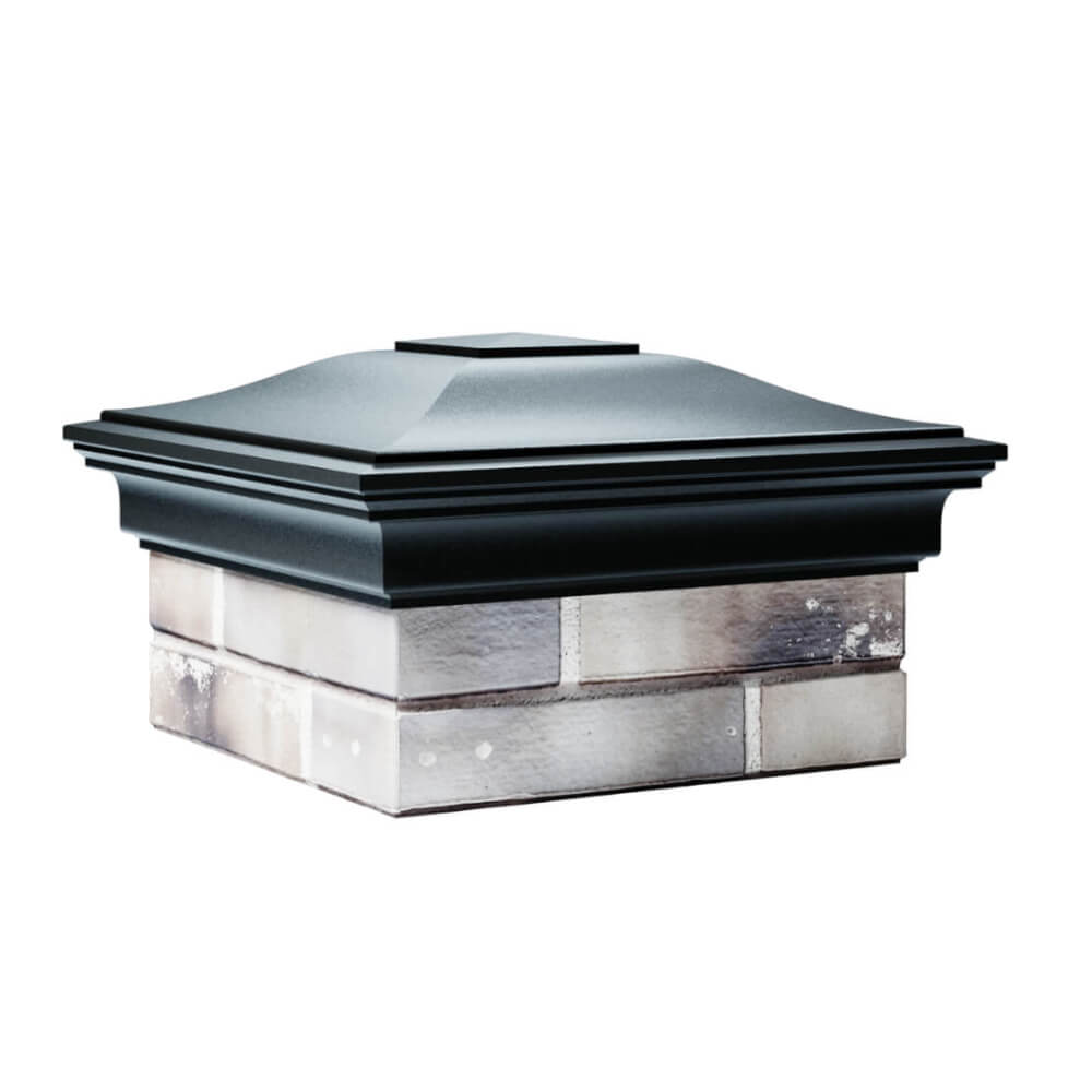 Колпак Zking Монблан Черный на столб 1.5х1.5 еврокирпича 0.7НФ (355х355мм) в Липецке фото