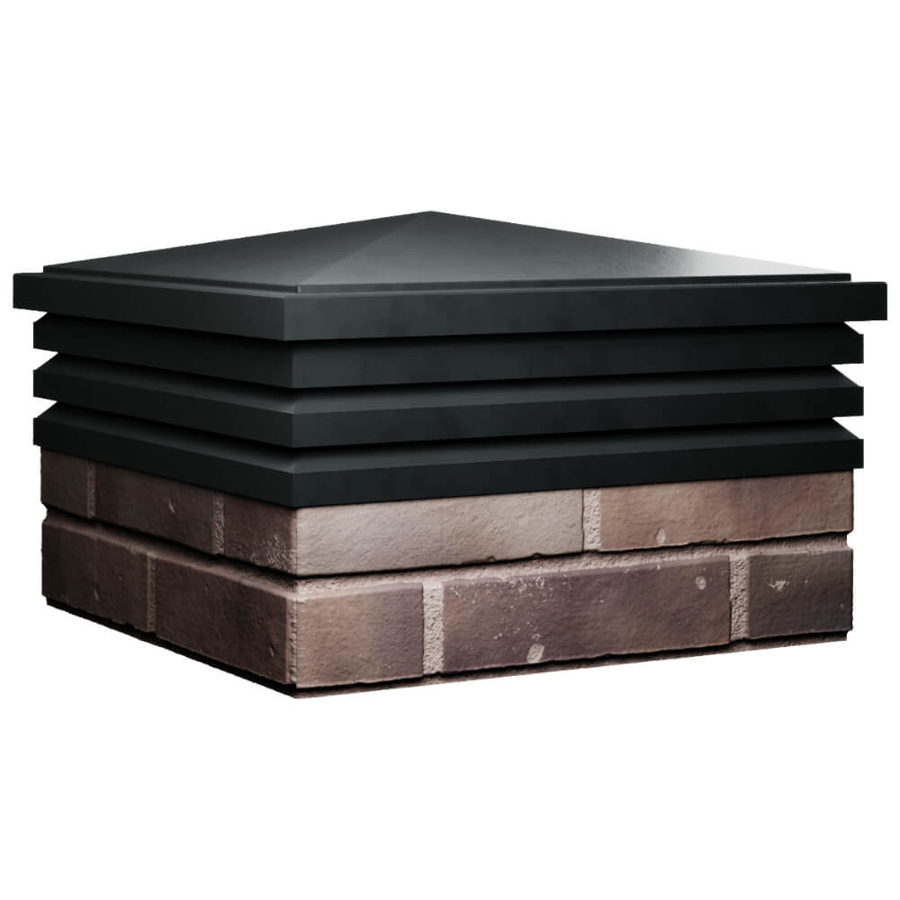 Колпак Zking Бона ХайТек Черный на столб 2х2 кирпича (513х513мм) в Липецке фото