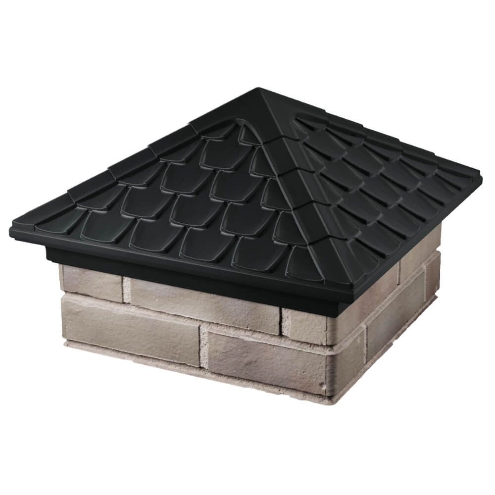 Колпак Zking Эльбрус Черный на столб 1.5х1.5 кирпича (385х385мм) в Липецке фото