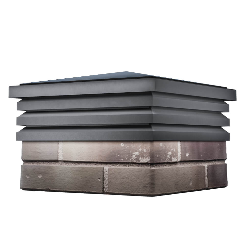 Колпак Zking Бона ХайТек Серый на столб 1.5х1.5 кирпича (385х385мм) в Липецке фото