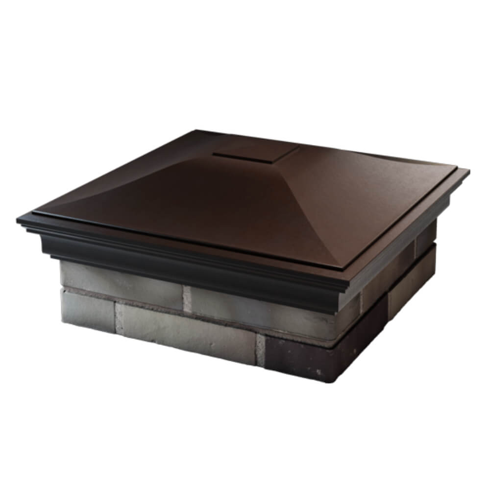 Колпак Zking Монблан Коричневый на столб 2х2 кирпича (515х515мм) в Липецке фото
