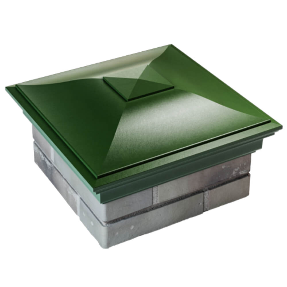 Колпак Zking Монблан Зеленый на столб 1.5х1.5 кирпича (385х385мм) в Липецке фото