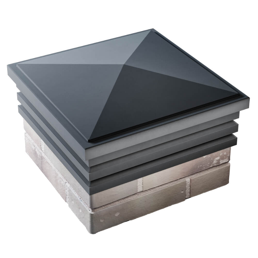 Колпак Zking Бона ХайТек Серый на столб 1.5х1.5 кирпича (385х385мм) в Липецке фото