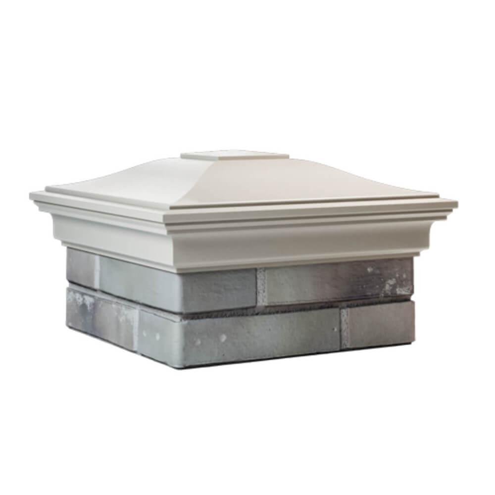 Колпак Zking Монблан Бежевый на столб 1.5х1.5 еврокирпича 0.7НФ (355х355мм) в Липецке фото