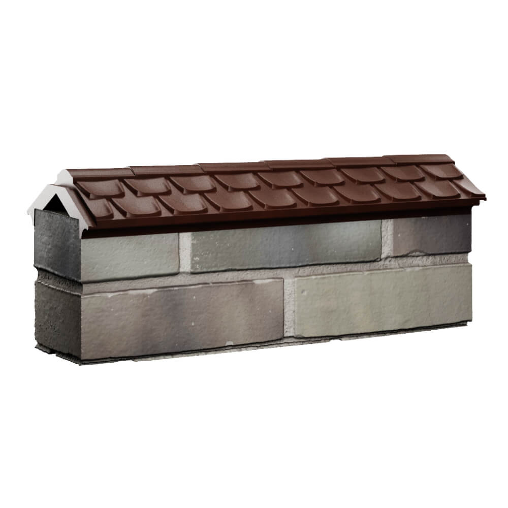 Парапет Zking Эльбрус Коричневый с посадкой на 0.5 кирпича (130мм) Липецк фото