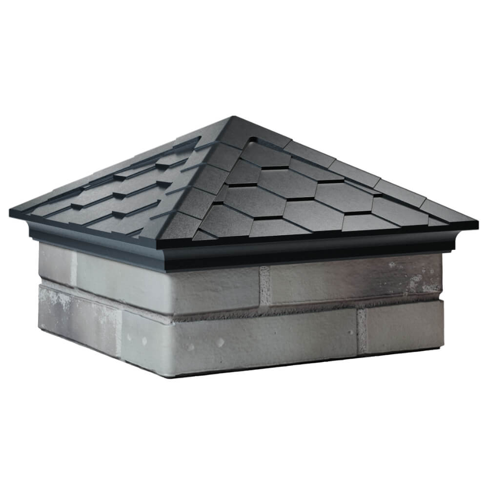 Колпак Zking Эверест Черный на столб 1.5х1.5 кирпича (390х390мм) в Липецке фото