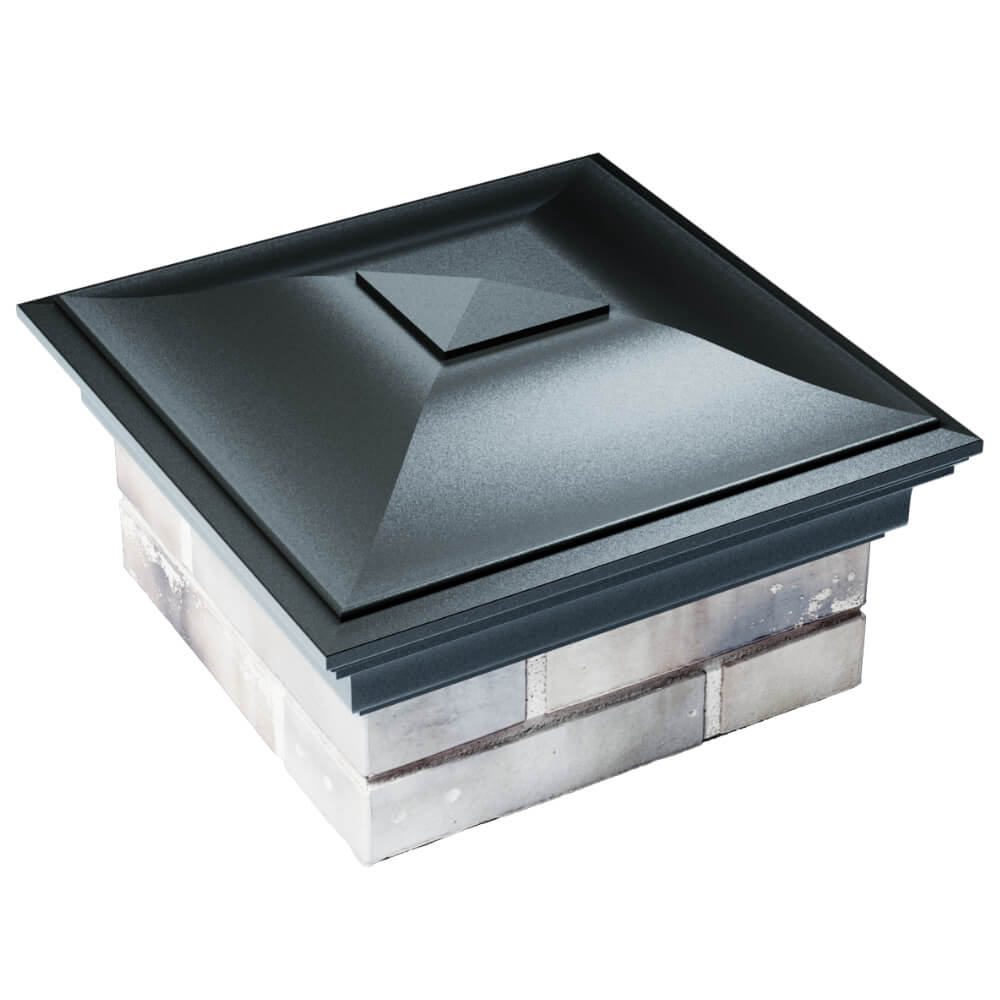 Колпак Zking Монблан Черный на столб 1.5х1.5 кирпича (385х385мм) в Липецке фото