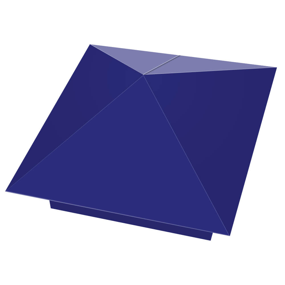 Колпак металлический 400х400мм RAL5002 Синий Ультрамарин заборный Липецк фото