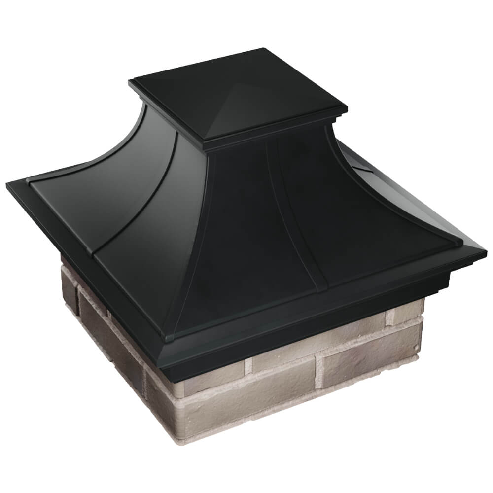 Колпак Zking Монблан Премиум Черный на столб 1.5х1.5 кирпича (385х385мм) в Липецке фото