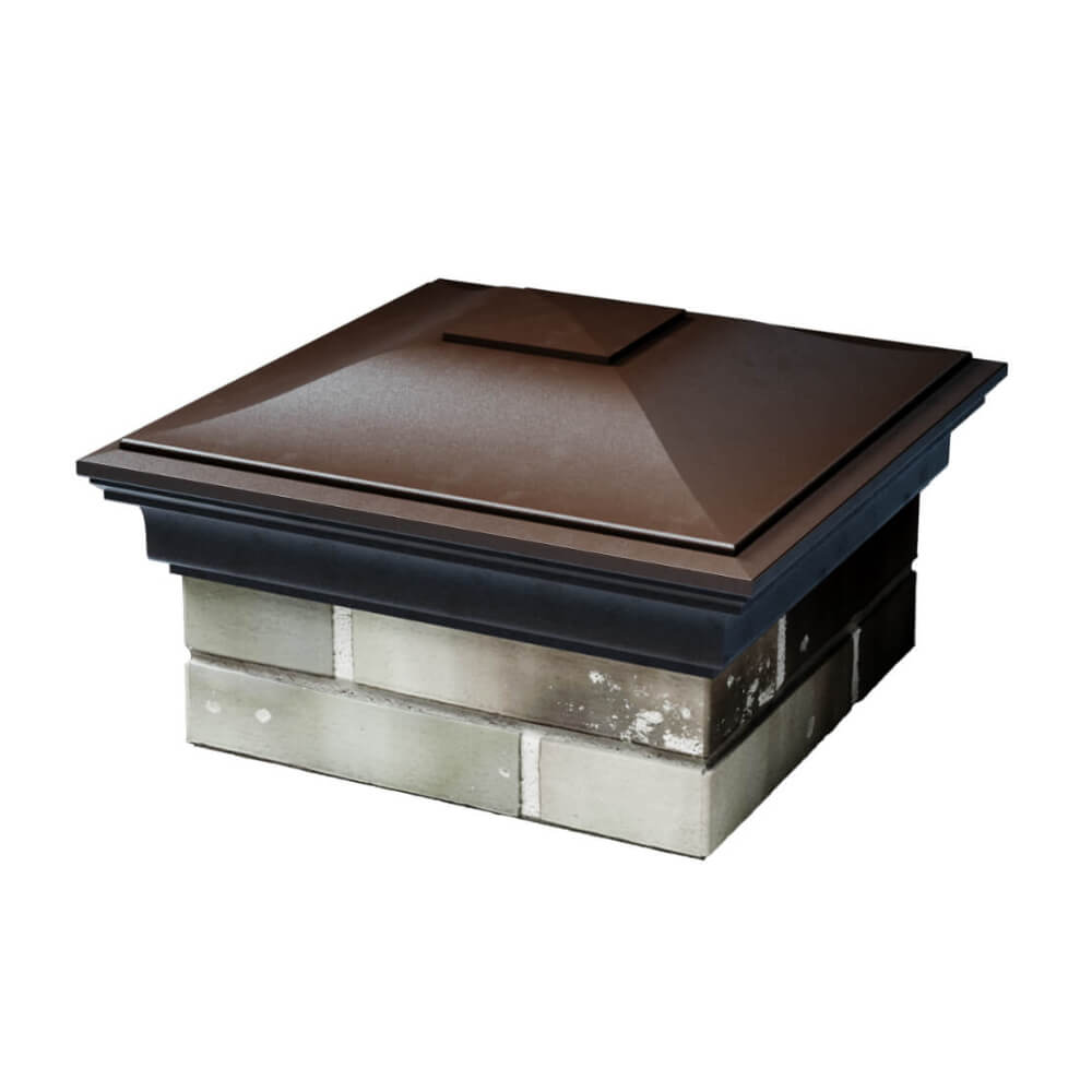 Колпак Zking Монблан Коричневый на столб 1.5х1.5 еврокирпича 0.7НФ (355х355мм) в Липецке фото