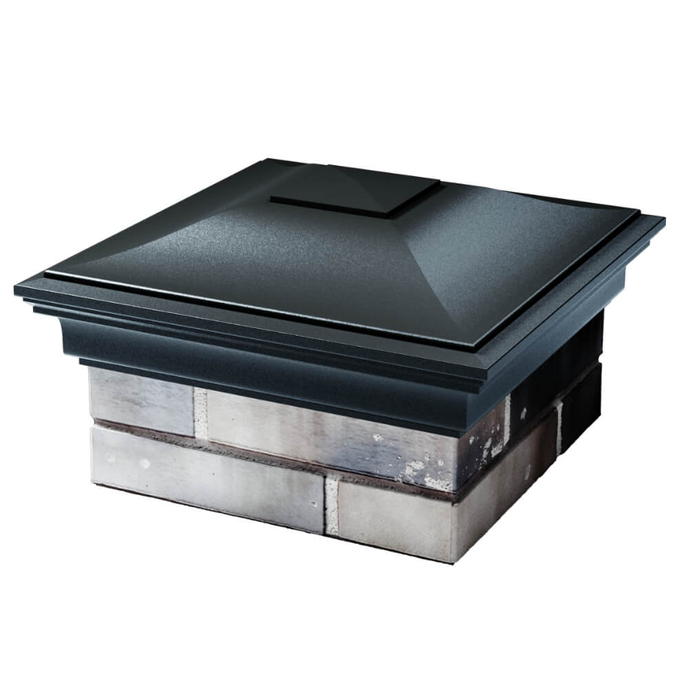 Колпак Zking Монблан Черный на столб 1.5х1.5 кирпича (385х385мм) в Липецке фото