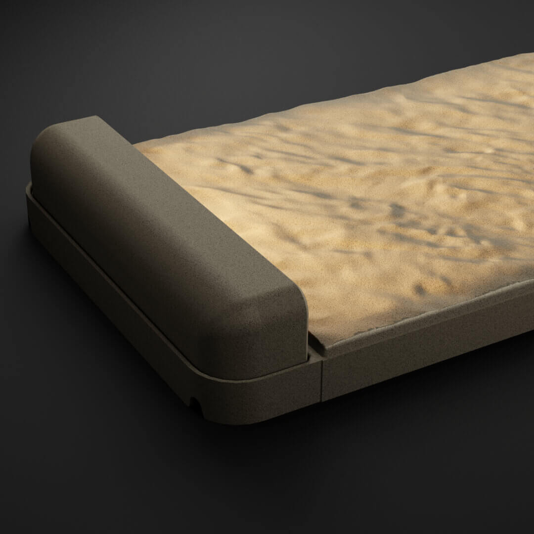 LED Светильник для шаговой плиты STONE Светлая Галька 330х75х98мм в Липецке фото