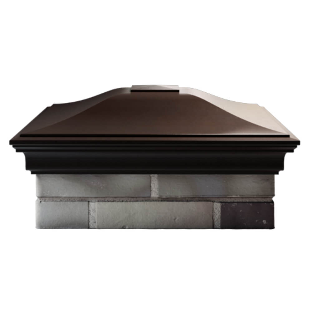 Колпак Zking Монблан Коричневый на столб 2х2 кирпича (515х515мм) в Липецке фото