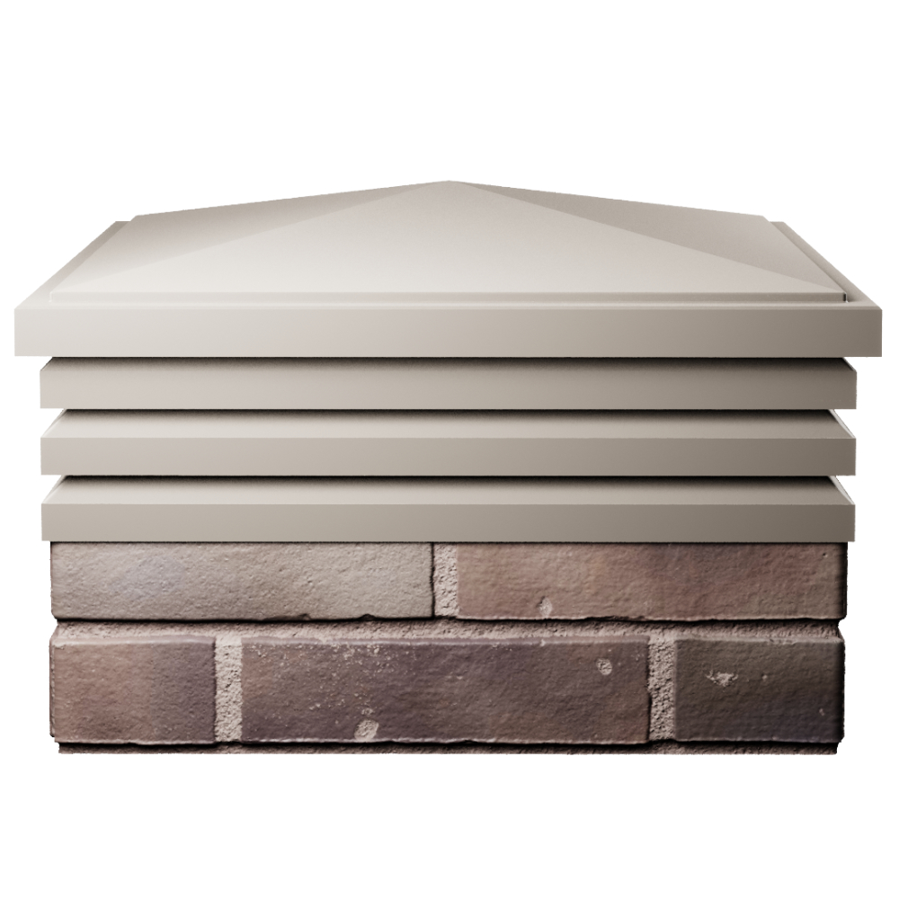 Колпак Zking Бона ХайТек Бежевый на столб 2х2 кирпича (513х513мм) Липецк фото