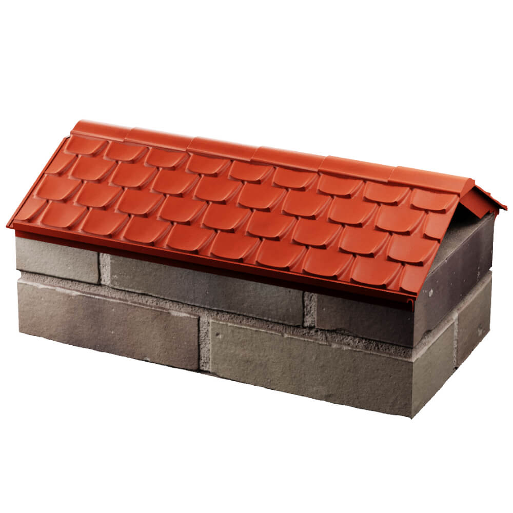 Парапет Zking Эльбрус Красный с посадкой на 1 кирпич (255мм) в Липецке фото