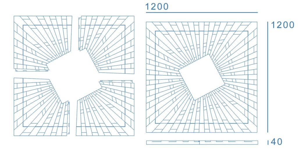 Приствольная решетка для дерева ZKING ATMOSPHERE 1.2х1.2м Черная в Липецке фото