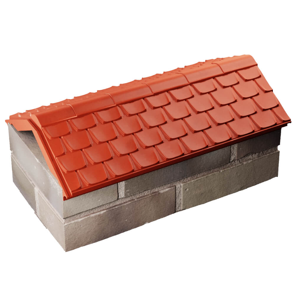 Парапет Zking Эльбрус Красный с посадкой на 1 кирпич (255мм) в Липецке фото