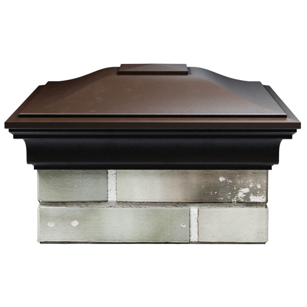 Колпак Zking Монблан Коричневый на столб 1.5х1.5 кирпича (385х385мм) Липецк фото