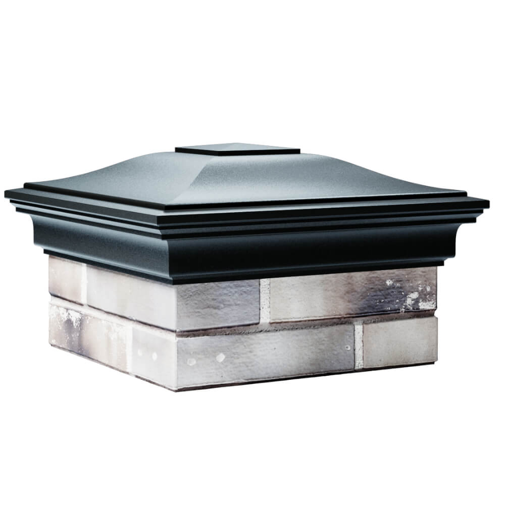 Колпак Zking Монблан Черный на столб 1.5х1.5 кирпича (385х385мм) в Липецке фото