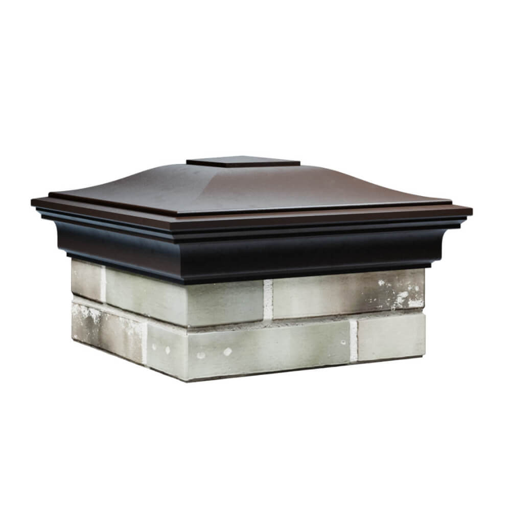 Колпак Zking Монблан Коричневый на столб 1.5х1.5 еврокирпича 0.7НФ (355х355мм) в Липецке фото