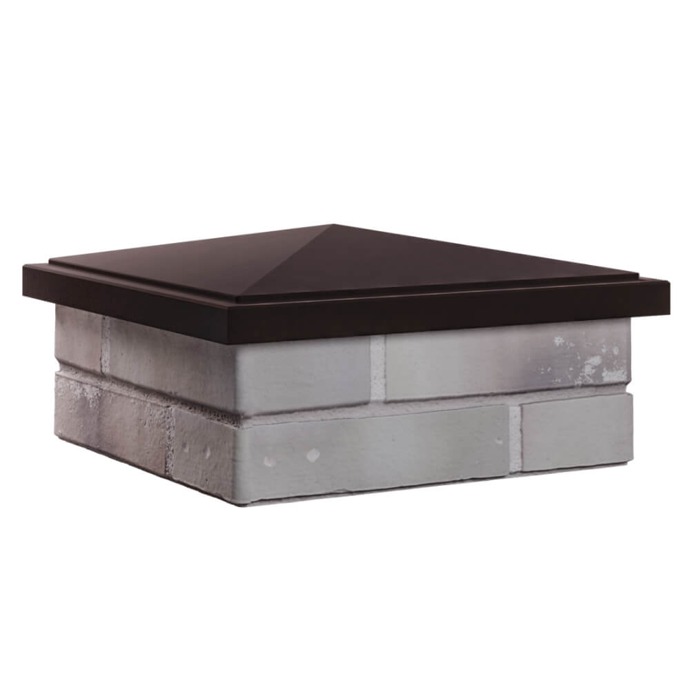 Колпак Zking БонаМоно Коричневый на столб 1.5х1.5 кирпича (385х385, 400х400мм) в Липецке фото