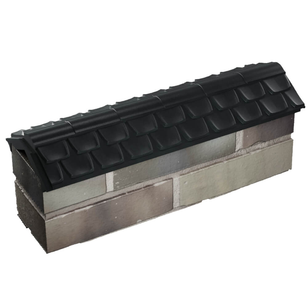 Парапет Zking Эльбрус Черный с посадкой на 0.5 кирпича (130мм) в Липецке фото