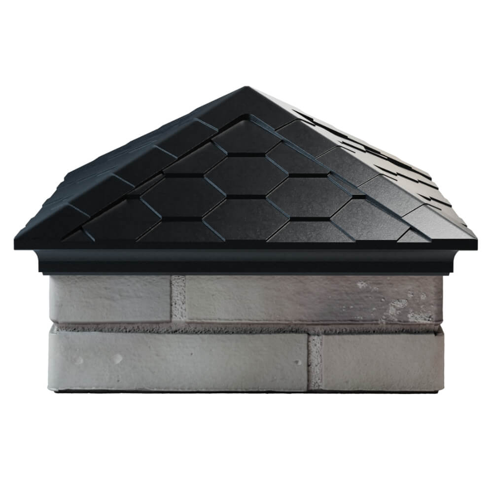 Колпак Zking Эверест Черный на столб 1.5х1.5 кирпича (390х390мм) Липецк фото