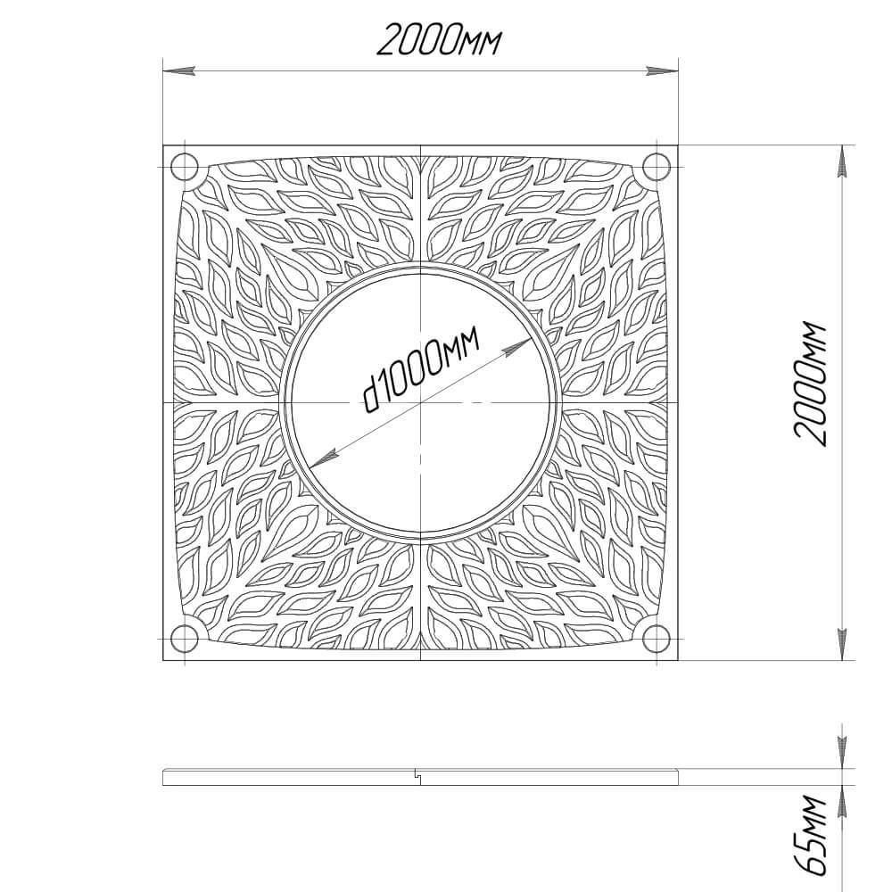 Приствольная решетка для дерева ZKING CRUST 2х2м Черная в Липецке фото