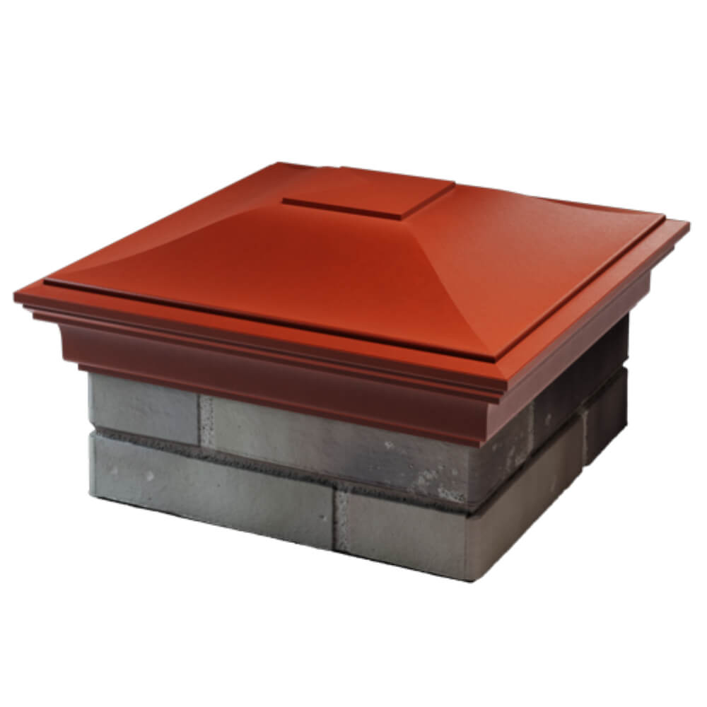 Колпак Zking Монблан Красный на столб 1.5х1.5 кирпича (385х385мм) в Липецке фото